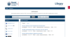 Desktop Screenshot of libanswers.brunel.ac.uk
