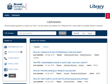 Tablet Screenshot of libanswers.brunel.ac.uk